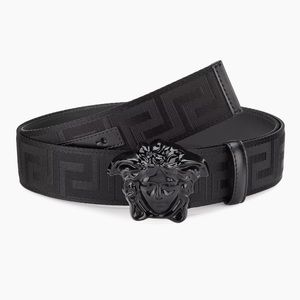 Versace Medusa Buckle Black Belt NWT